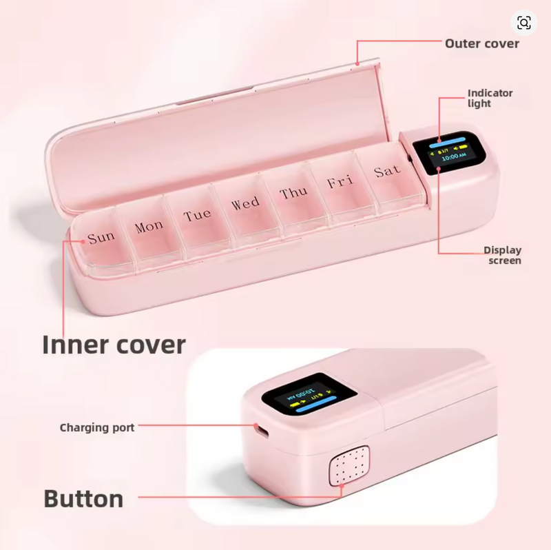 Smart Bluetooth Medicijn Organizer – 7-daagse Slimme Pilendoos